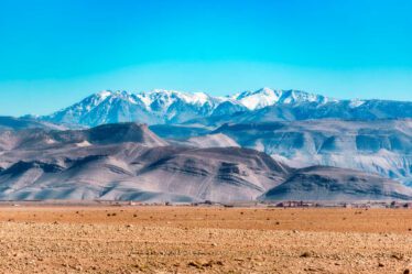 les montagnes de l'Atlas au Maroc