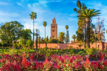 La mosquée Koutoubia et ses jardins à Marrakech