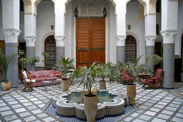 architecture d'un riad au Maroc