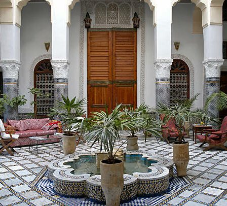 architecture d'un riad au Maroc